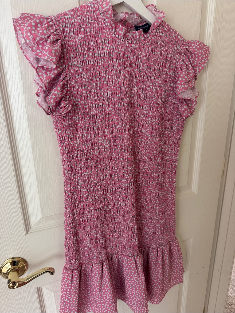 Pink Smocked Ruffle Dress